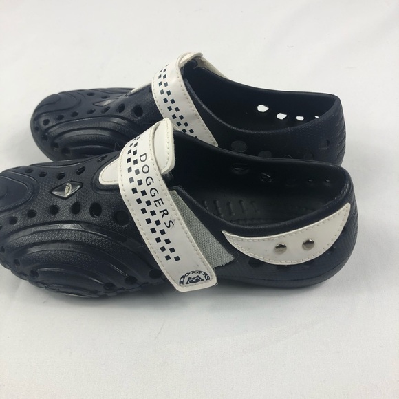 Dodgers Blue and white women’s rubber style clog shoe Size 5/6 - Picture 4 of 6